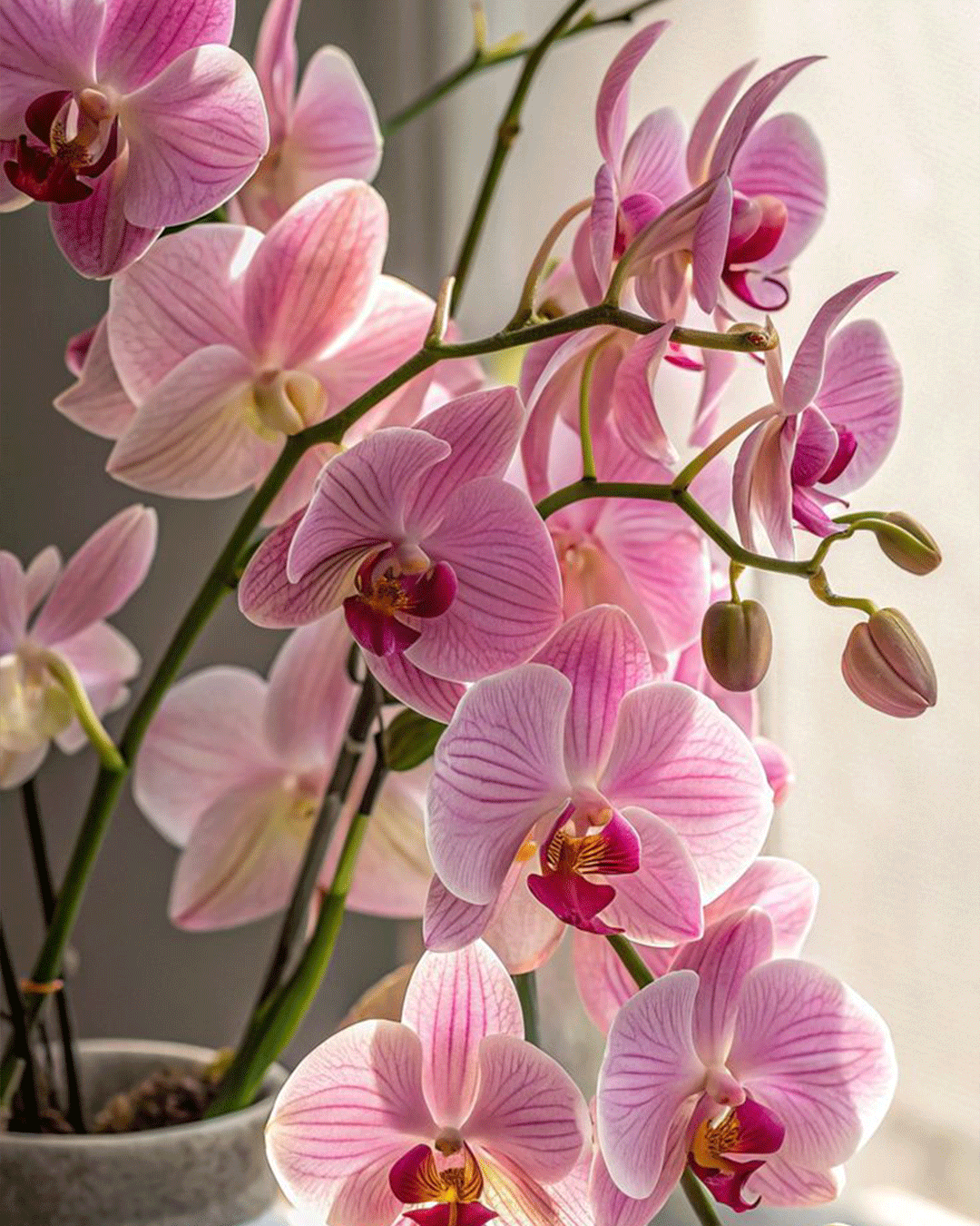 Orquídeas rosa claro